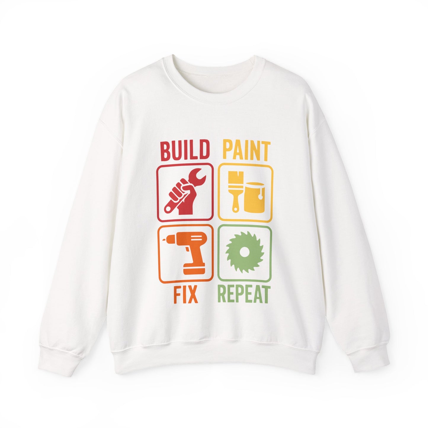 Build Paint Fix Repeat Crew Neck