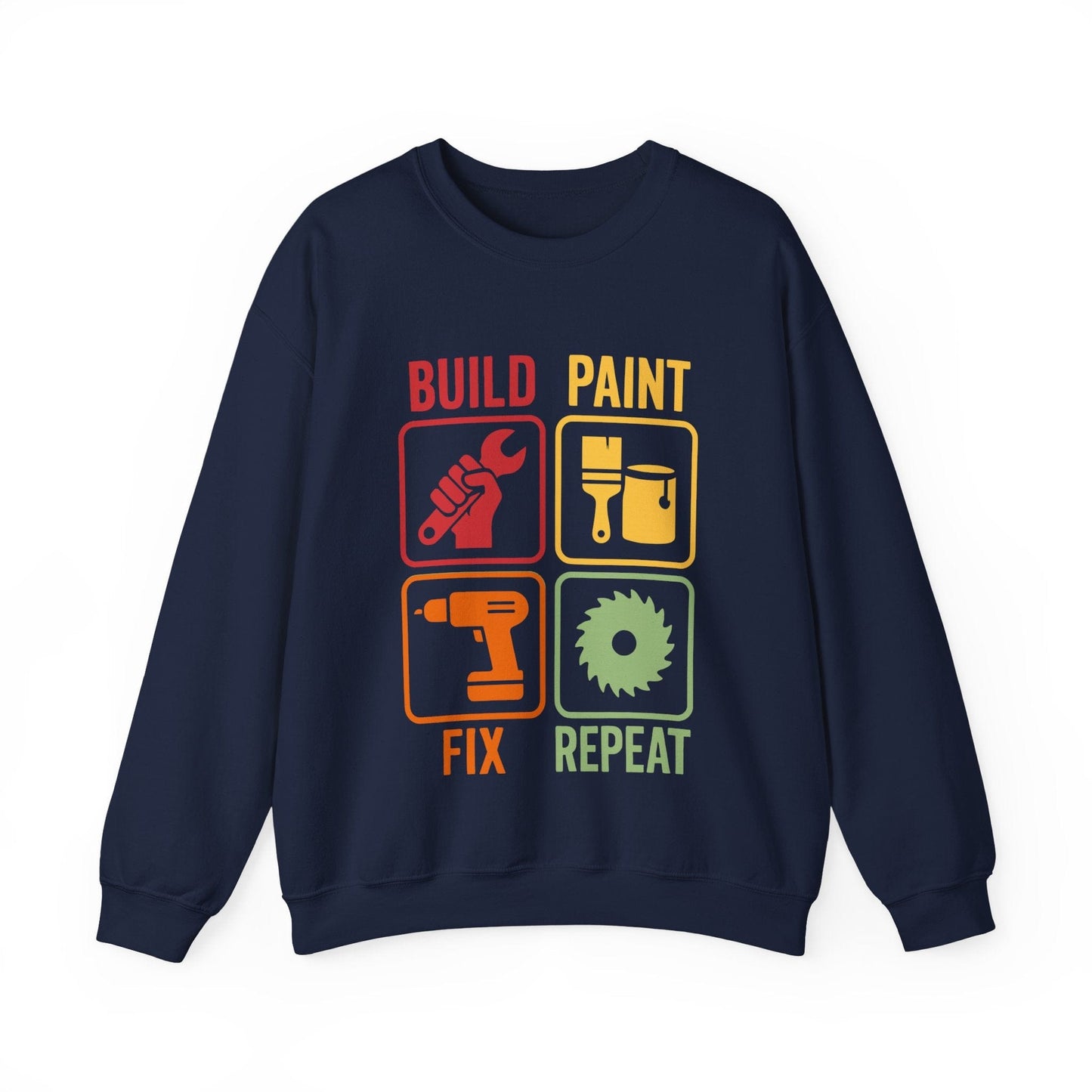 Build Paint Fix Repeat Crew Neck