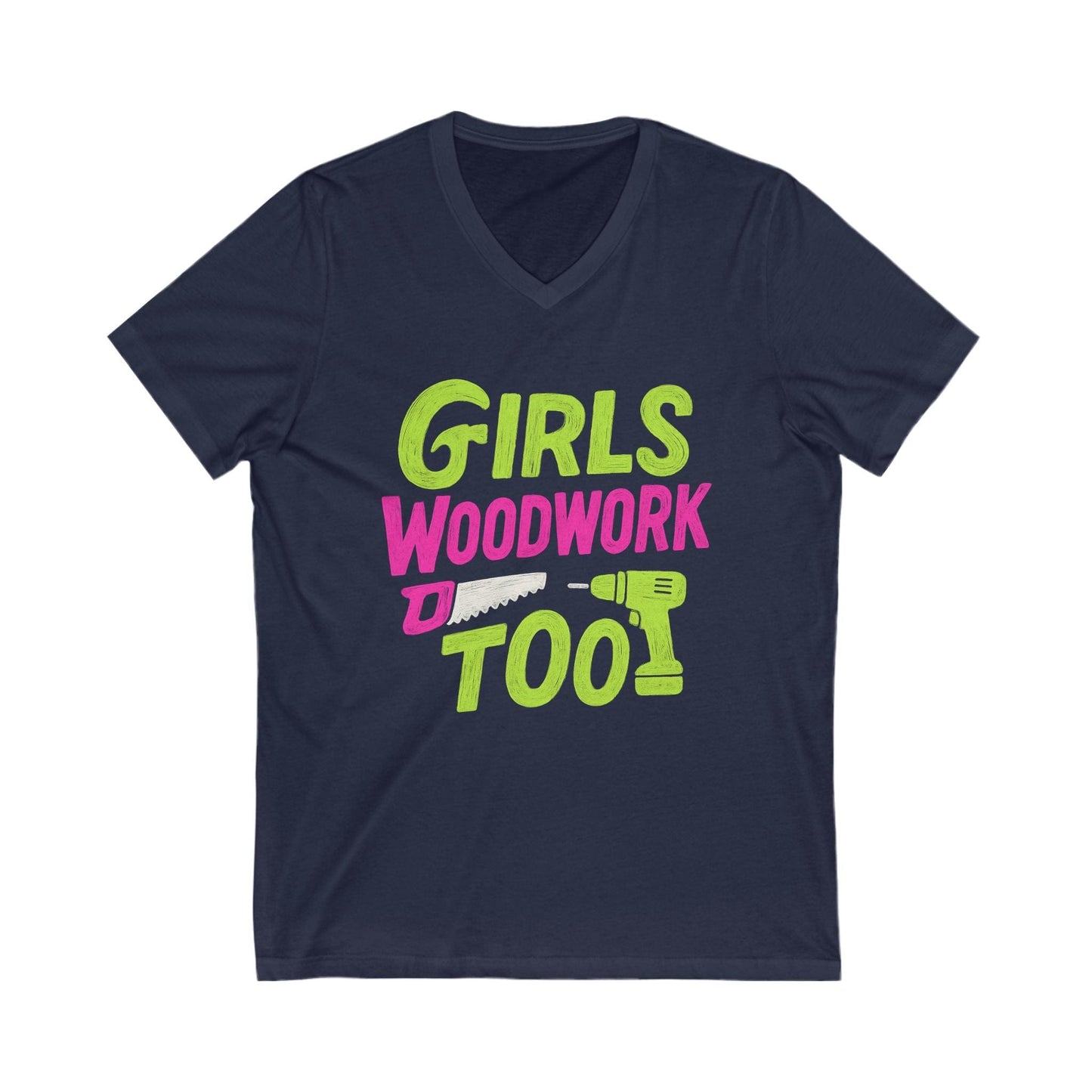 Girls Woodwork V-Neck