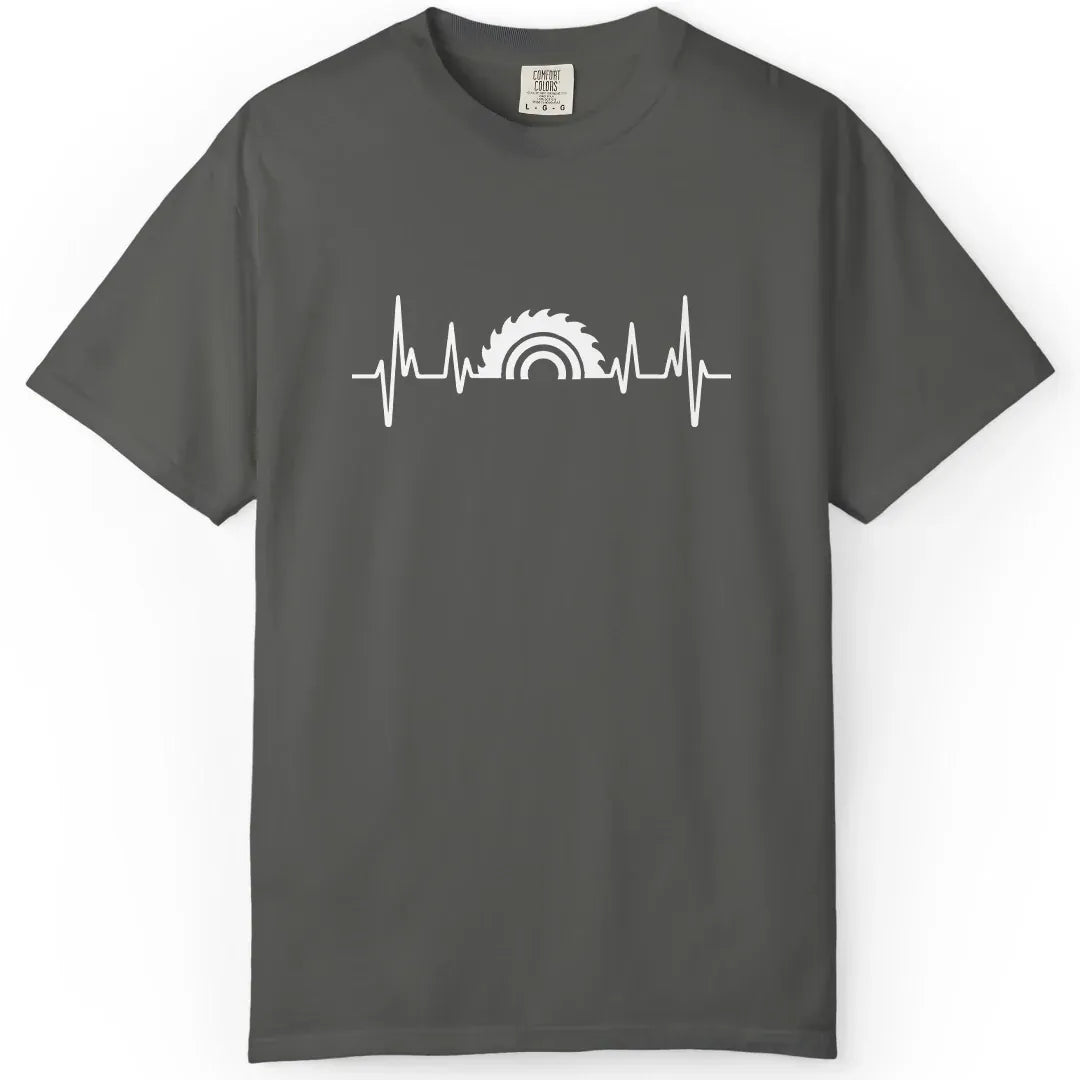 Heartbeat | Woodworking T-Shirt | Rustic Edge Co.