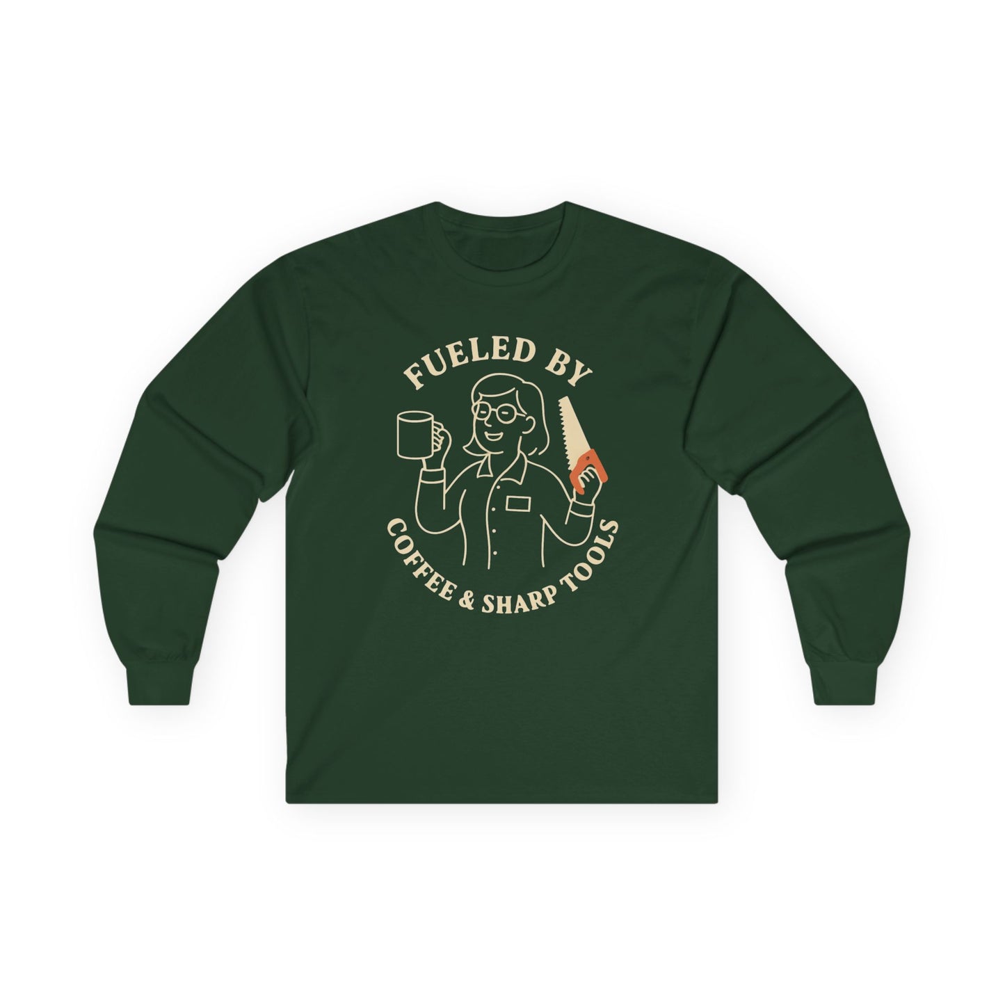 Coffee & Sharp Tools Long Sleeve Tee