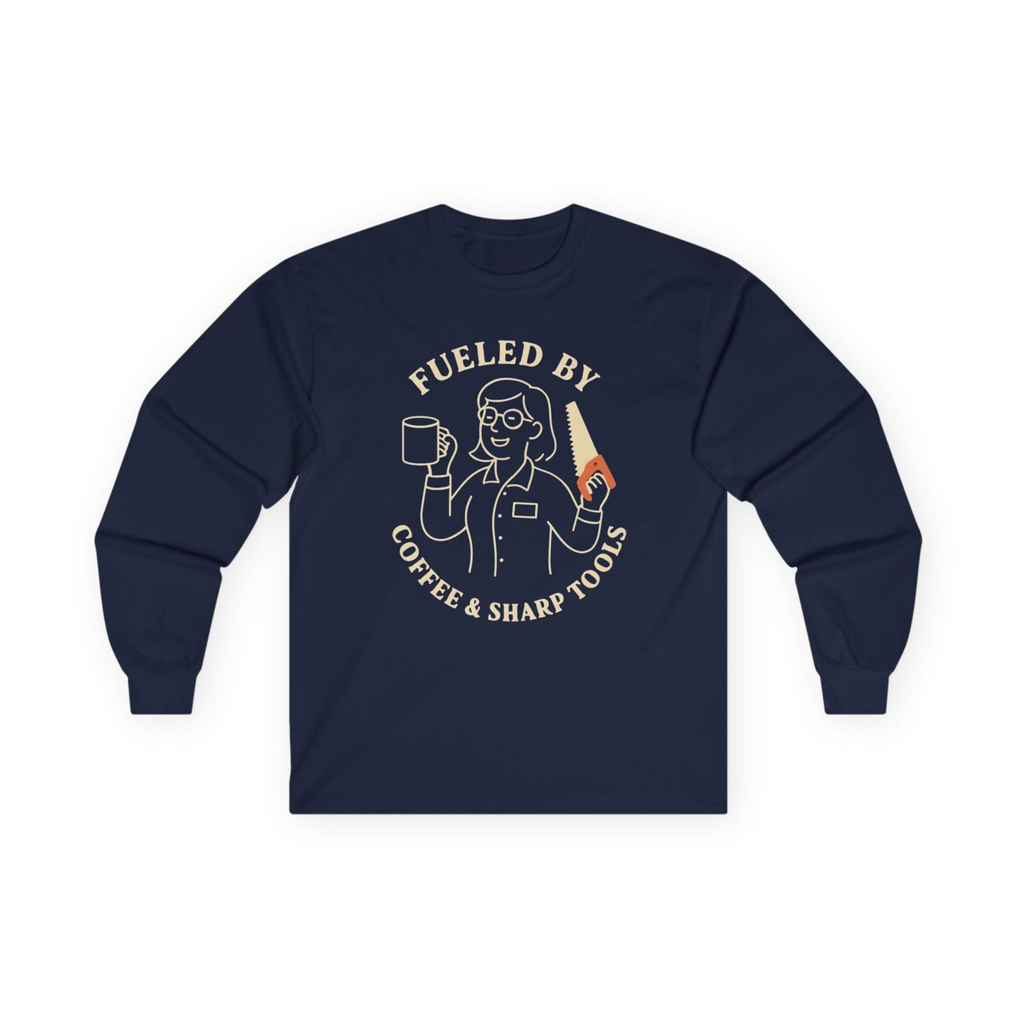 Coffee & Sharp Tools Long Sleeve Tee