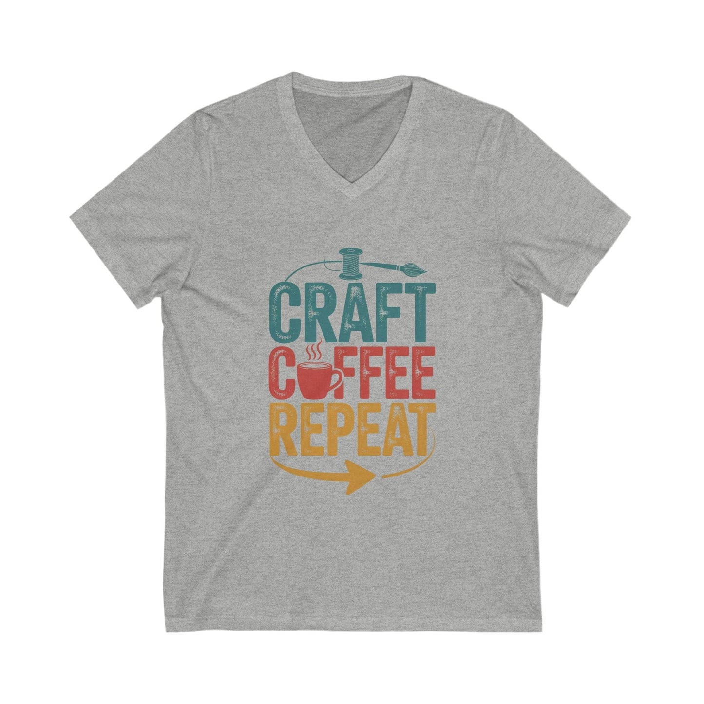 Craft Coffee Repeat V-Neck