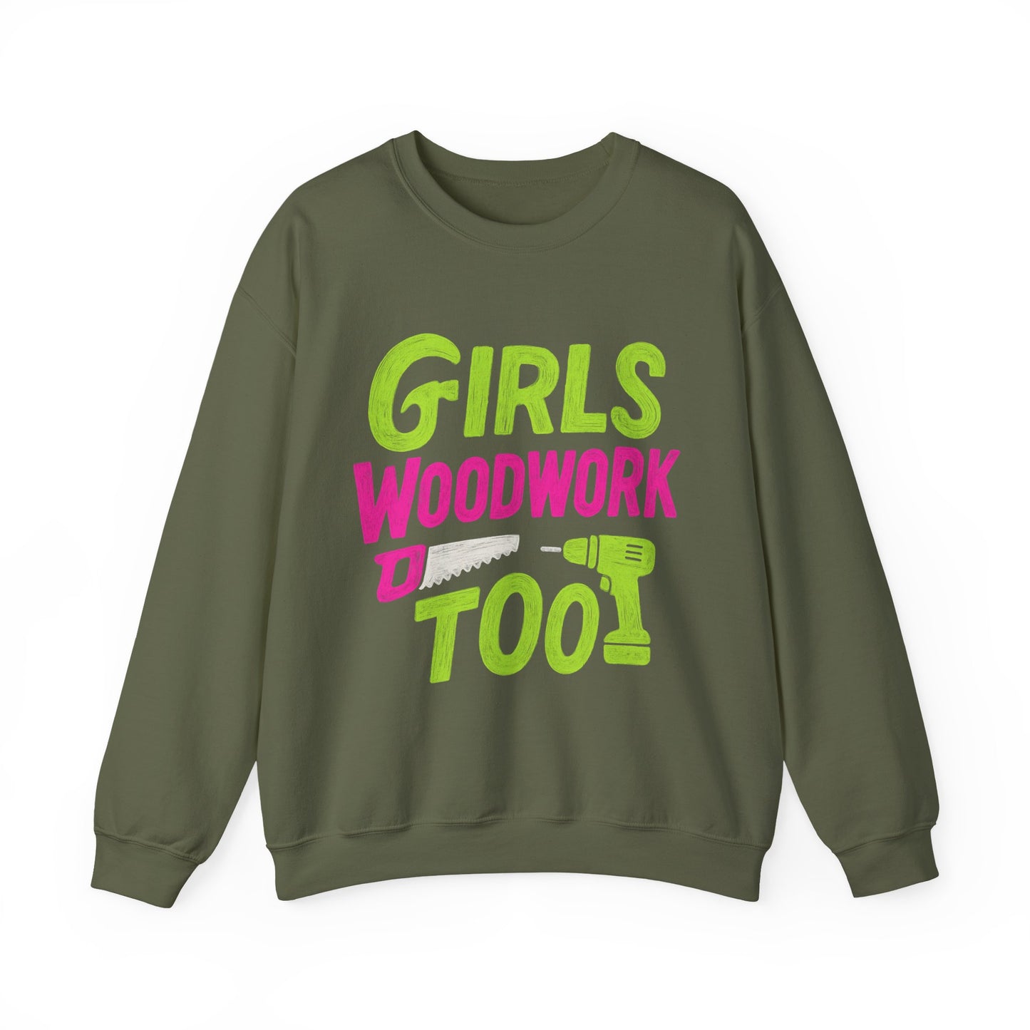 Girls Woodwork Also Crew Neck