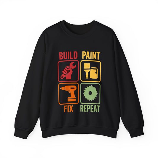 Build Paint Fix Repeat Crew Neck