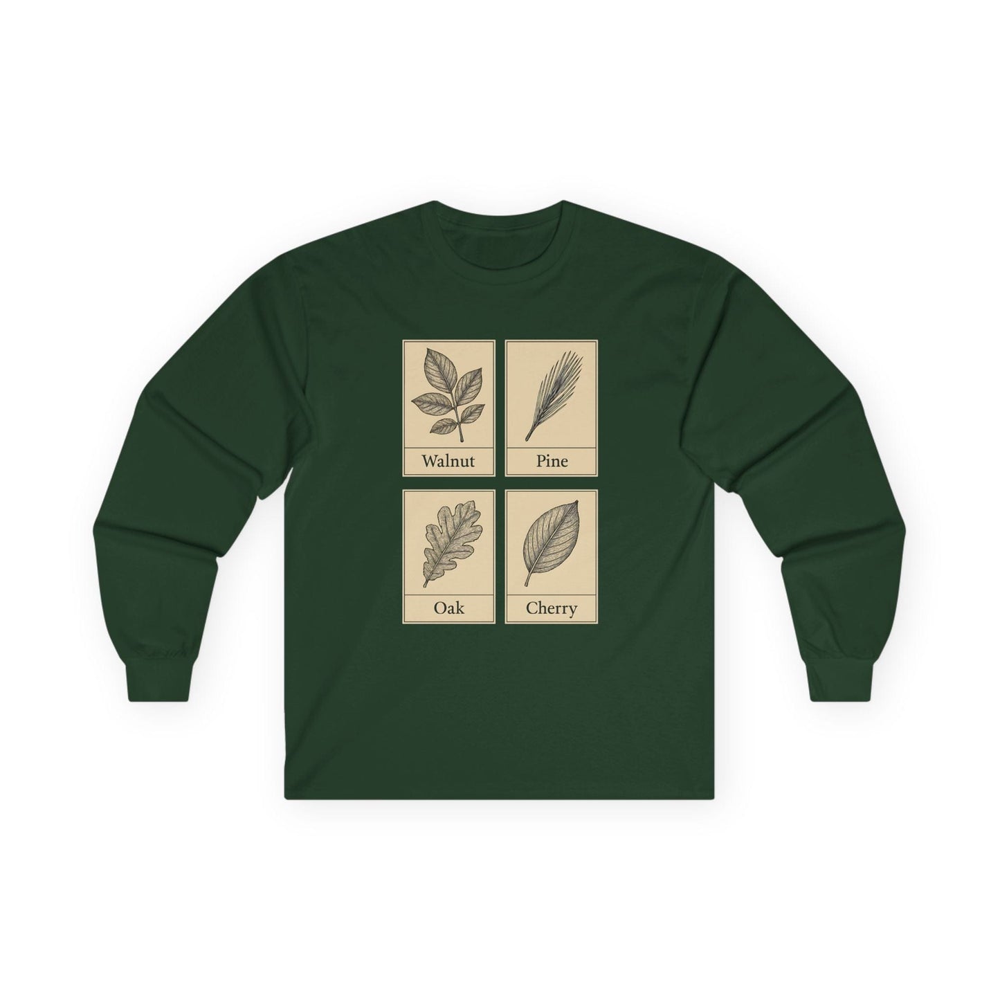 Walnut Pine Oak Cherry Long Sleeve Tee