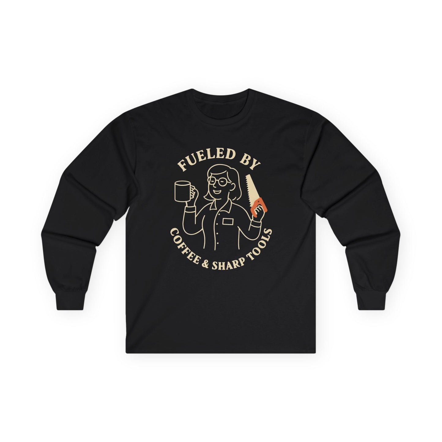 Coffee & Sharp Tools Long Sleeve Tee