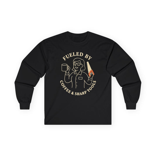 Coffee & Sharp Tools Long Sleeve Tee