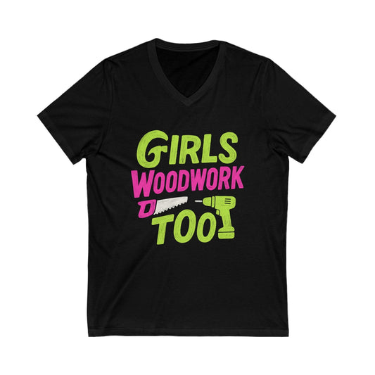 Girls Woodwork V-Neck
