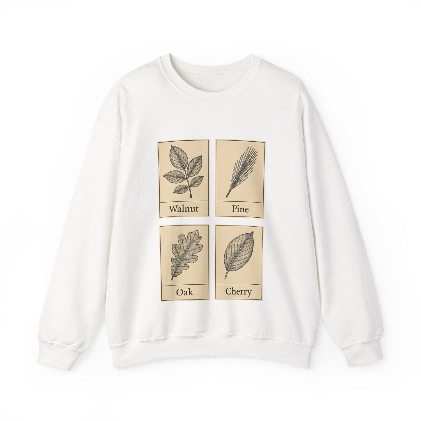 Walnut Pine Oak Cherry Crew Neck