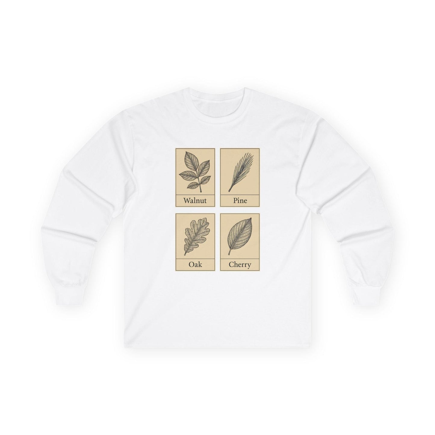 Walnut Pine Oak Cherry Long Sleeve Tee