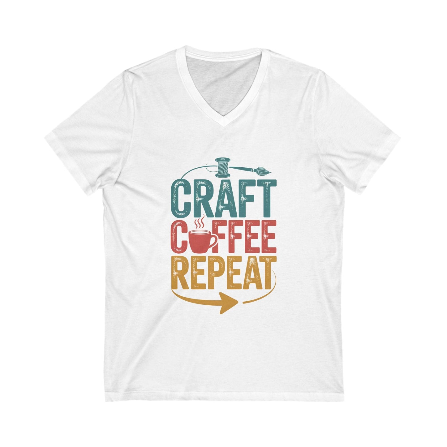 Craft Coffee Repeat V-Neck