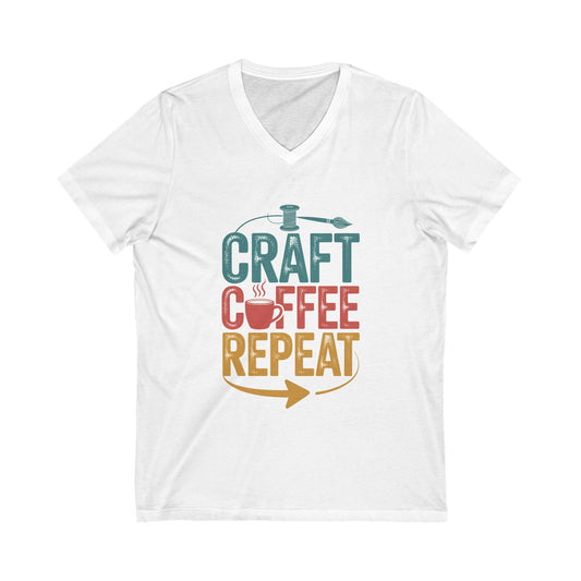 Craft Coffee Repeat V-Neck