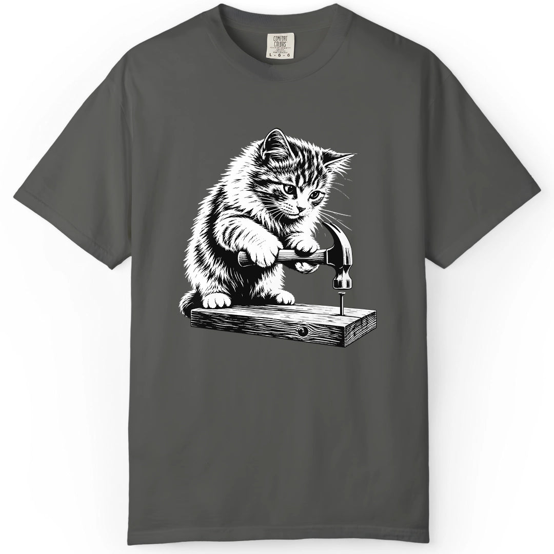 Cute Kitten | Woodworking T-Shirt | Rustic Edge Co.