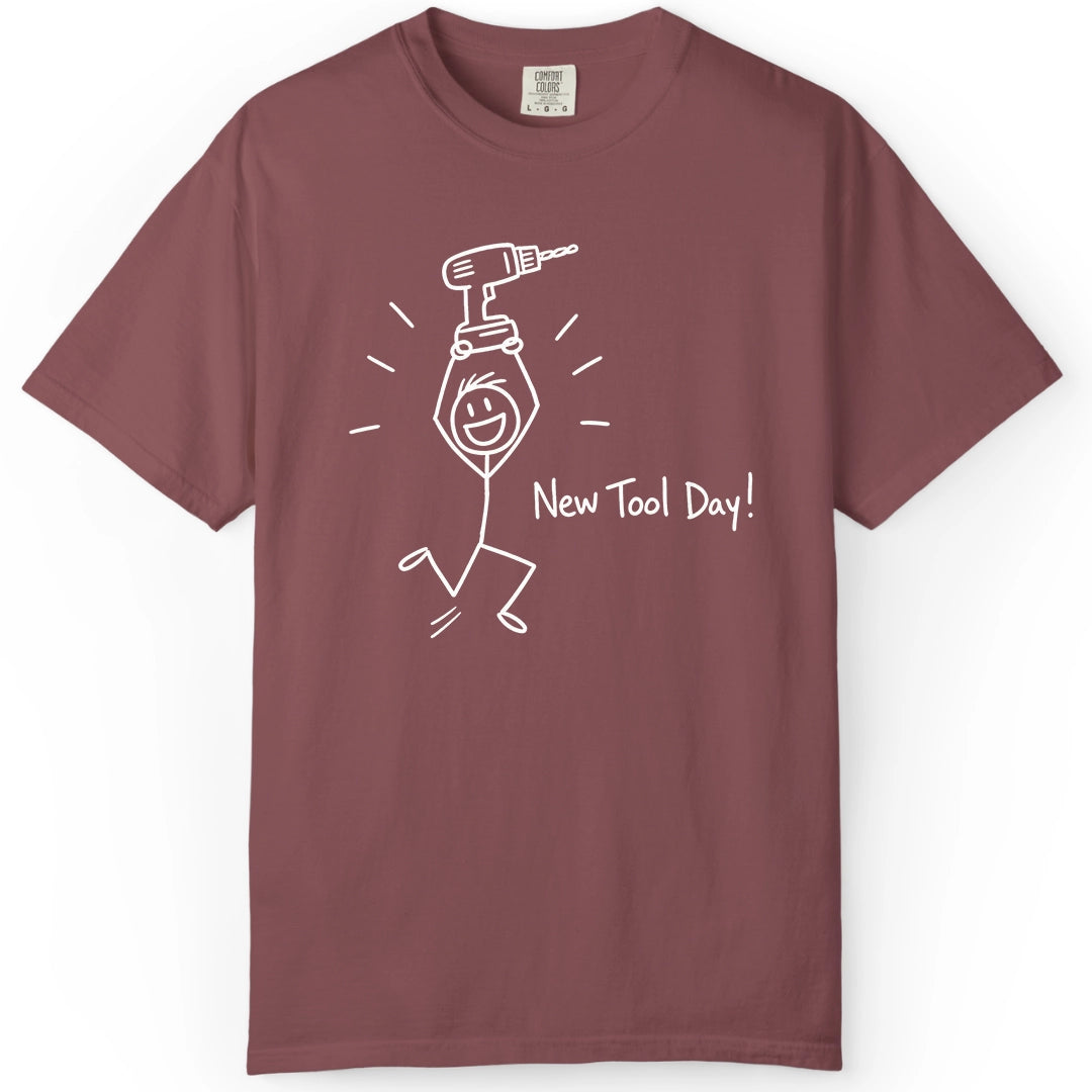 New Tool Day | Woodworking T-Shirt | Rustic Edge Co.