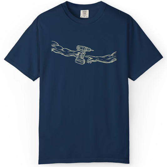 Touched by a Drill | Woodworking T-Shirt | Rustic Edge Co.